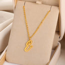 Cursive Initial Letter Pendant Necklaces