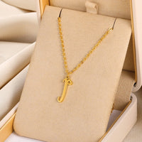 Cursive Initial Letter Pendant Necklaces