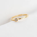 Cornelia Solo Crystal Gold Ring