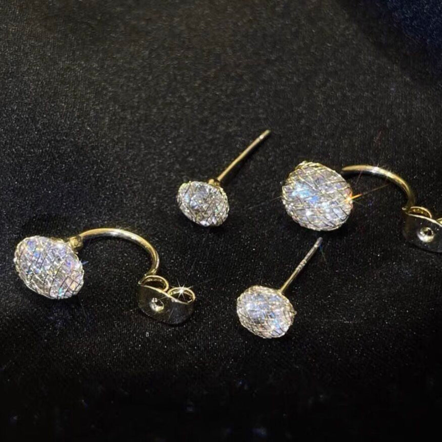 Double Ended Zirconia Studded Earrings