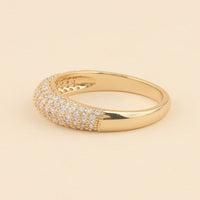 Crystal Dome Gold Ring