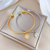 Chromia Crystal Gold Bangle