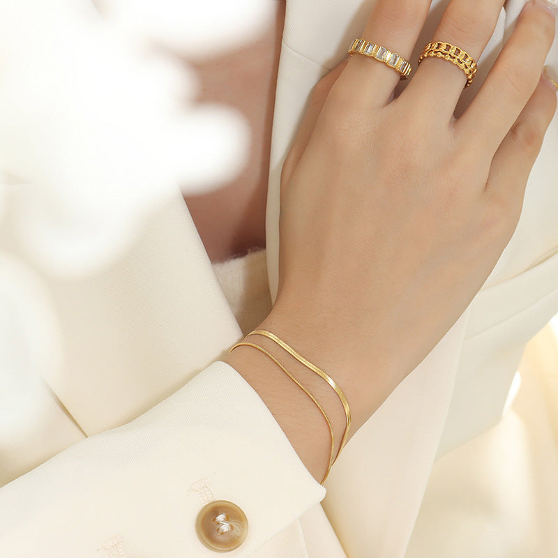 Classia Double Layer Golden Bracelet