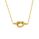 Eclair Golden Knot Necklace