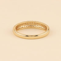 Crystal Dome Gold Ring