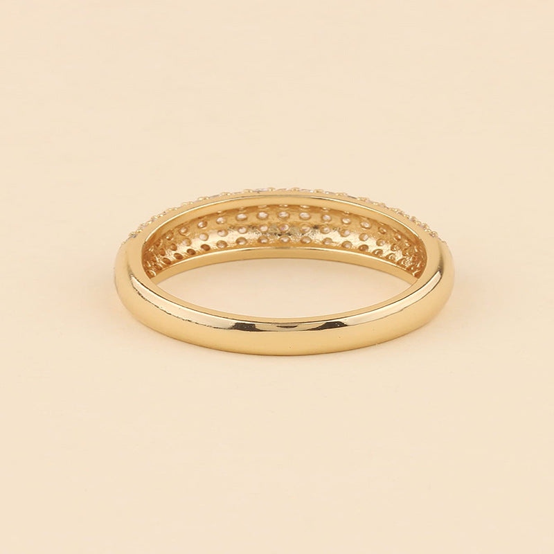 Crystal Dome Gold Ring