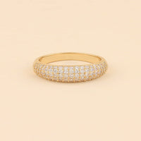 Crystal Dome Gold Ring