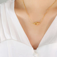 Eclair Golden Knot Necklace