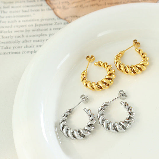 Aurum Golden Twist Earrings