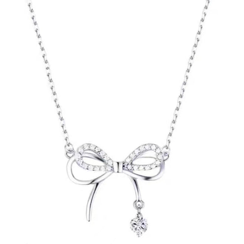 Angelique Delicate Bow Zirconia Necklace