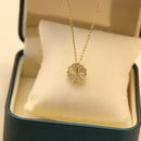 Ellaine Zirconia Four Leaf Clover Necklace