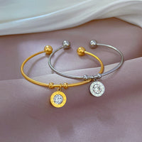 Chromia Crystal Gold Bangle