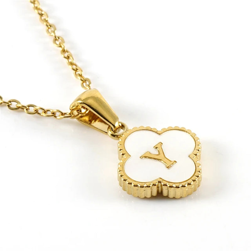 Clover Initial Necklace