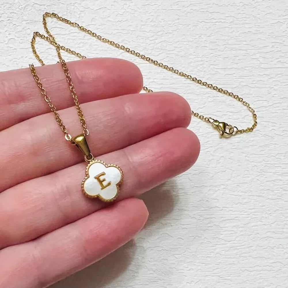 Clover Initial Necklace